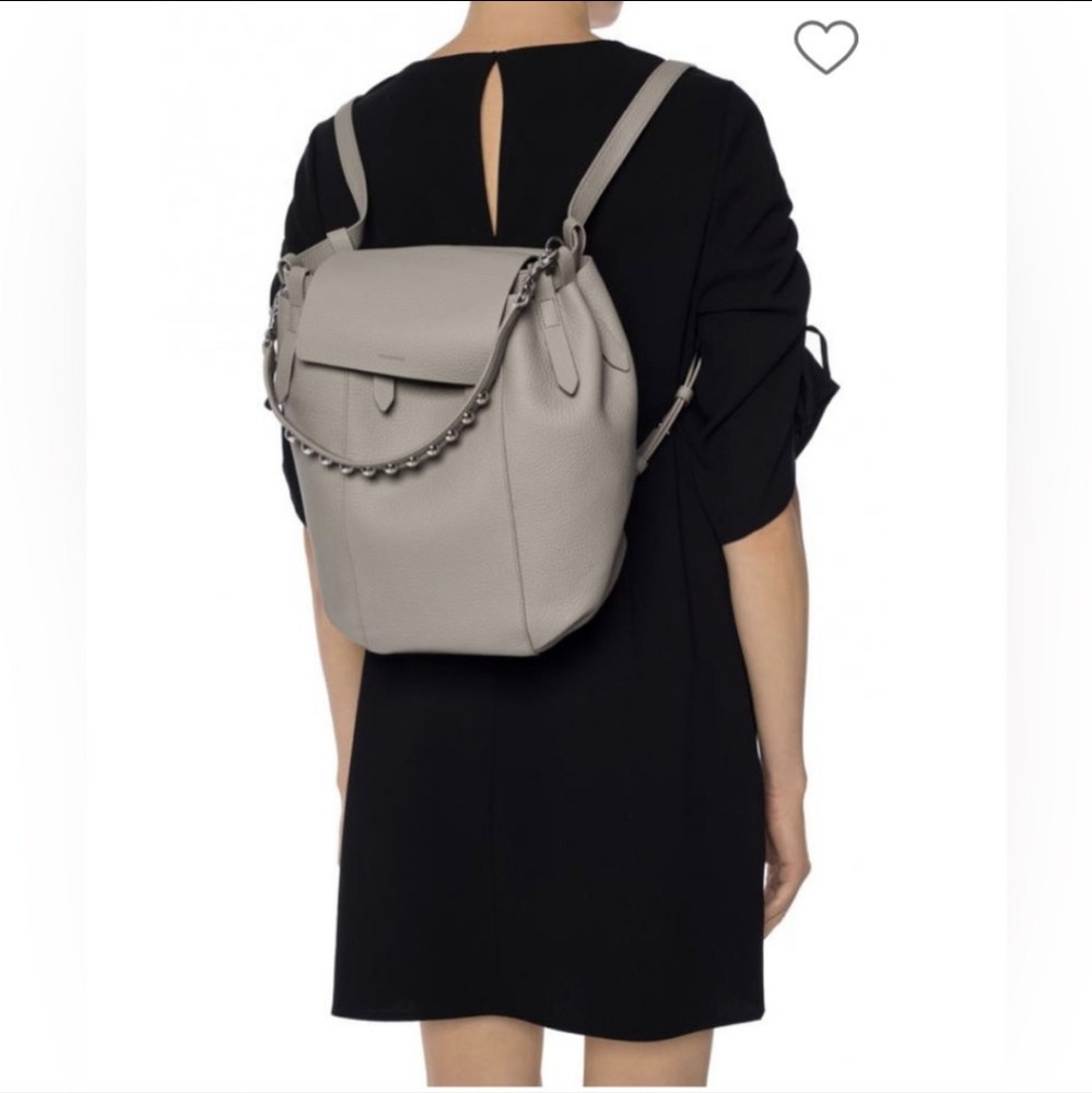 ALL SAINTS Taupe Gray Convertible Bag Backpack